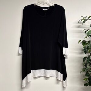 Calvin Klein Black and White Tunic Top